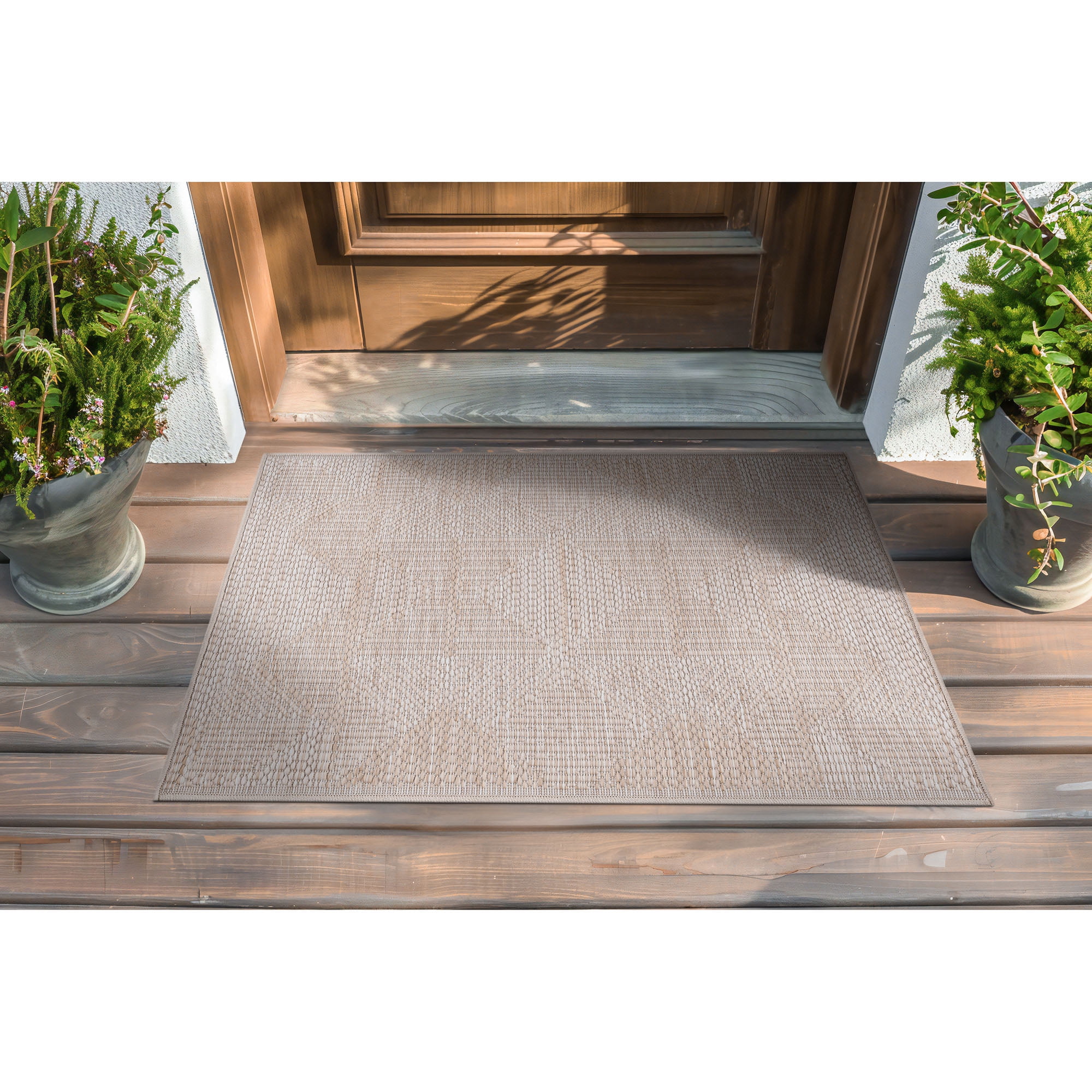 Bliss Rugs Bailey Transitional 2' x 3' Beige and Natural Indoor Outdoor Area Rug