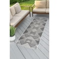 thumbnail image 1 of Bliss Rugs Bailey Transitional 2' x 7' Dark Gray and White Indoor Outdoor Area Rug, 1 of 8