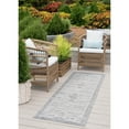 thumbnail image 1 of Bliss Rugs Bailey Transitional 2' x 7' Gray and White Indoor Outdoor Area Rug, 1 of 8