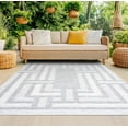 thumbnail image 1 of Bliss Rugs Bailey Transitional 5' x 7' Gray and White Indoor Outdoor Area Rug, 1 of 8