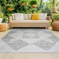 thumbnail image 1 of Bliss Rugs Bailey Transitional 5' x 7' Gray and White Indoor Outdoor Area Rug, 1 of 8