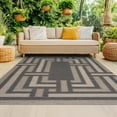 thumbnail image 1 of Bliss Rugs Bailey Transitional 8' x 10' Black and Natural Indoor Outdoor Area Rug, 1 of 8