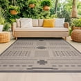 thumbnail image 1 of Bliss Rugs Bailey Transitional 8' x 10' Black and Natural Indoor Outdoor Area Rug, 1 of 8