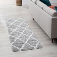 thumbnail image 1 of Bliss Rugs Contemporary Shag Rug Indoor Runner Rug for Hallway, Entryway, Kitchen, Silver ,2' x 8', 1 of 9