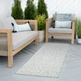 thumbnail image 1 of Bliss Rugs Floral Indoor Outdoor Rug Water Resistant Runner Rug for Patio, Hallway, Entryway, Deck, Gray ,3' x 10', 1 of 8