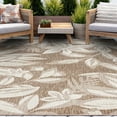 thumbnail image 1 of Bliss Rugs Floral Tropical Indoor Outdoor Area Rug for Patio, Porch, Garden | Brown 4' x 5'3'', 1 of 8
