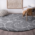 thumbnail image 1 of Bliss Rugs Transitional Floral 5'3'' Round Gray and White Polypropylene Indoor Area Rug, 5'3'' Round, 1 of 8