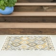 thumbnail image 1 of Bliss Rugs Geometric Indoor Outdoor Rug Low-Profile Reversible Floor Mat for Patio, Entrance, Front Door | Cream, 2' x 3', 1 of 10