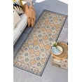 thumbnail image 1 of Bliss Rugs Geometric Indoor Outdoor Rug Reversible Runner Rug for Patio, Hallway, Entryway, Deck, Multi-Color ,2' x 8', 1 of 10