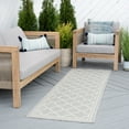thumbnail image 1 of Bliss Rugs Geometric Indoor Outdoor Rug Water Resistant Runner Rug for Patio, Hallway, Entryway, Deck, Gray ,2' x 8', 1 of 8