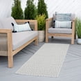 thumbnail image 1 of Bliss Rugs Geometric Indoor Outdoor Runner Rugs for Patio, Hallway, Entryway, Deck, Gray ,2' x 8', 1 of 7