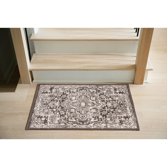 Bliss Rugs Magic Traditional 2' x 3' Brown and Cream Indoor Area Rug
