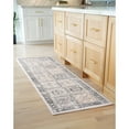 thumbnail image 1 of Bliss Rugs Magic Traditional 2' x 7' Cream and Gray Indoor Area Rug, 1 of 6