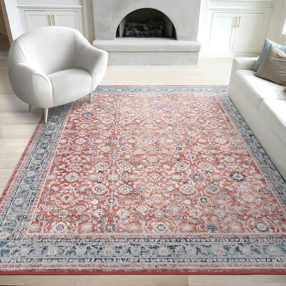 Bliss Rugs Magic Traditional 5' x 7' Multi-Color Indoor Area Rug