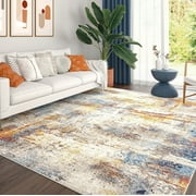 Chelsea Contemporary Abstract 5'3'' x 7'3'' Multicolor Polypropylene Indoor Area Rug, 5' x 7'