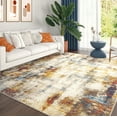 thumbnail image 1 of Chelsea Contemporary Abstract 6'7'' x 9'3'' Multi and Blue Polypropylene Indoor Area Rug, 6.7' x 9', 1 of 7
