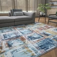 thumbnail image 1 of Bliss Rugs Modern Contemporary Geometric Area Rug, Indoor Rugs for Living Room, Dining Room, Bedroom | Navy, 5' x 7' (5'3''x7'3''), 1 of 7