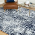 thumbnail image 1 of Bliss Rugs Modern Contemporary Striped Area Rug, Indoor Rugs for Living Room, Dining Room, Bedroom | Navy, 5' x 8' (5'3''x7'3''), 1 of 10