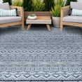 thumbnail image 1 of Bliss Rugs Moroccan Indoor Outdoor Area Rug for Patio, Porch, Garden | Navy, 8'10'' x 12'2'', 1 of 8