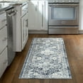 thumbnail image 1 of Bliss Rugs Oriental Traditional Indoor Runner Rug for Hallway, Entryway, Kitchen, Navy ,2' x 8', 1 of 9