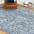 thumbnail image 1 of Bliss Rugs Scandinavian Area Rug for Living Room, Farmhouse, Bedroom, Geometric Tribal Dining Room Rug | Blue, 5' x 8'(5'3''x7'3''), 1 of 10