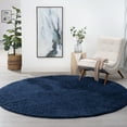 thumbnail image 1 of Bliss Rugs Shag Transitional Solid Round Rug for Living Room, Dining Room | Navy, 5'3''Round, 1 of 5