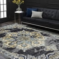 thumbnail image 1 of Bliss Rugs Traditional Medallion Area Rug, Floral Indoor Rugs for Living Room, Dining Room, Bedroom | Gray, 5' x 8' (5'3''x7'3''), 1 of 7