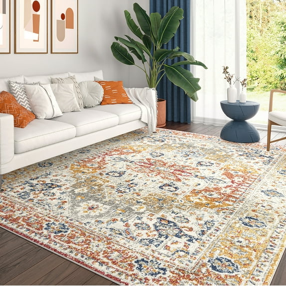 Chelsea Transitional Oriental 7'11'' x 10'3'' Multicolor Polypropylene Indoor Area Rug, 8' x 10'