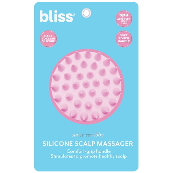 Bliss Soft Touch Silicone Scalp Massager for Relaxation and Deep Cleansing, Pink
