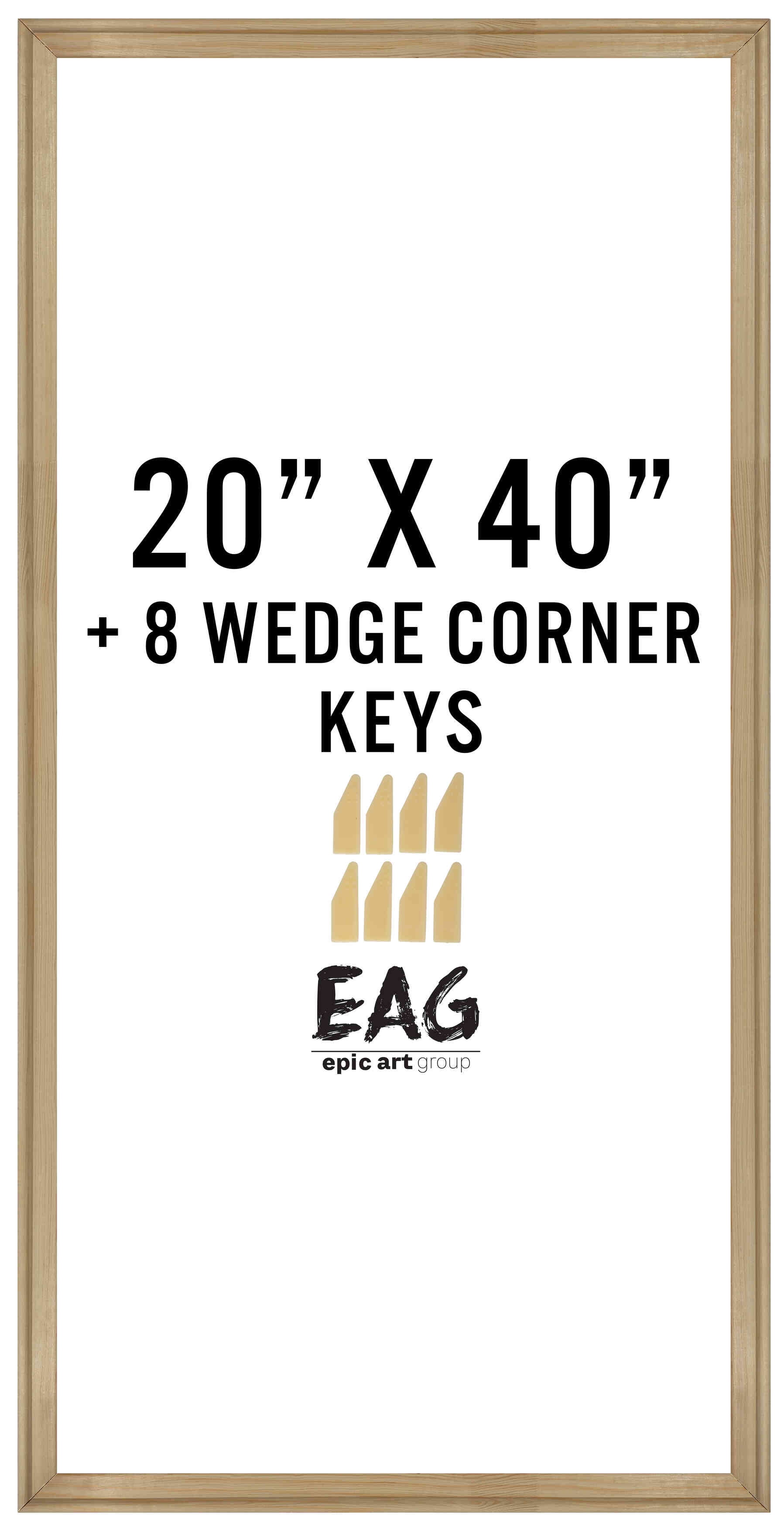 Bliss Solid Wood Gallery Stretcher Bar DIY Kit 1.5" Deep With Plastic