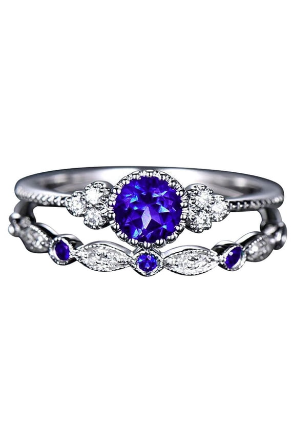 Solitaire, Diamond Ring, Sterling Silver, 2 Count