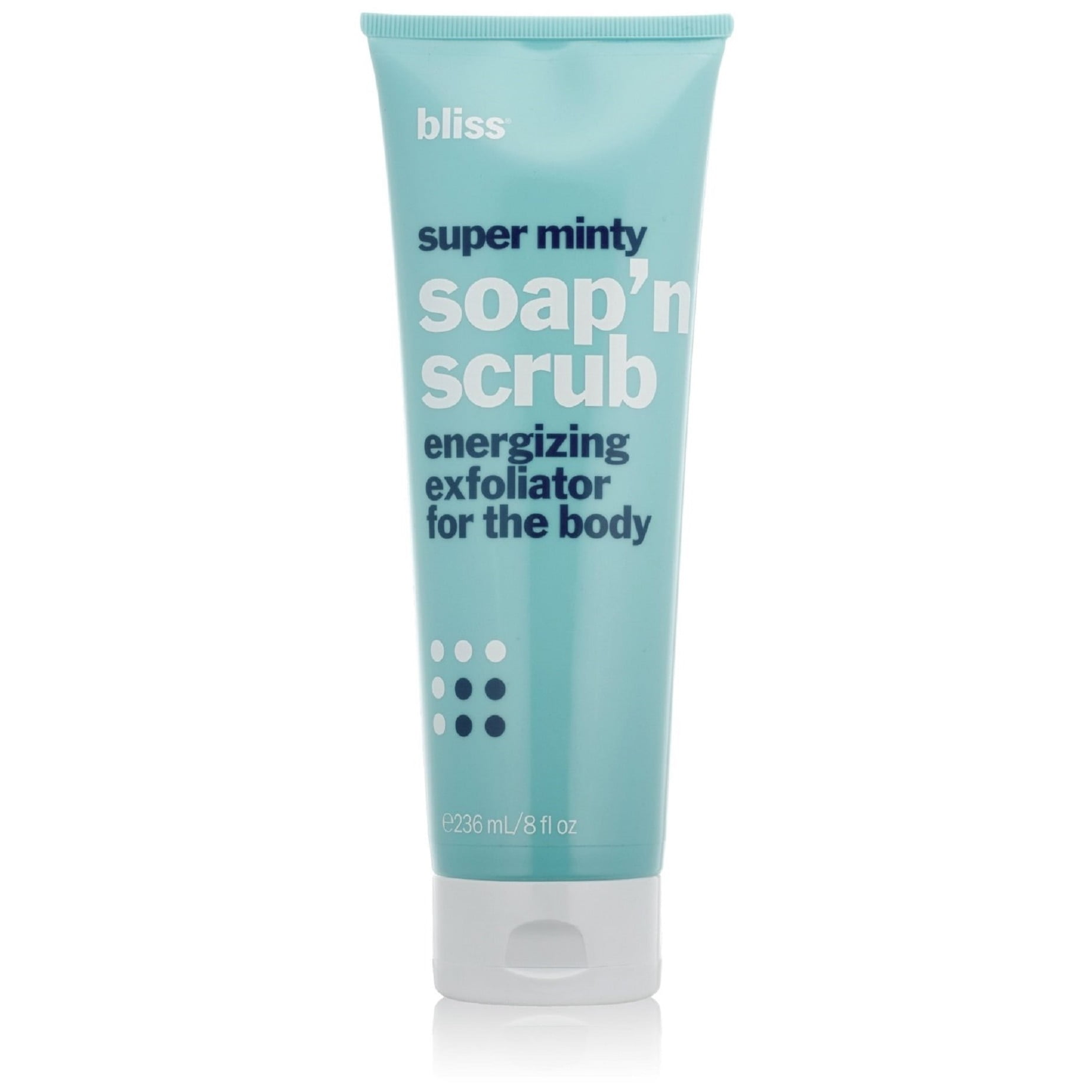 Bliss Super Minty Soap'n Scrub Energizing Exfoliator for the Body, 8 Fl Oz