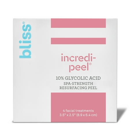Bliss That’s Incredi-Peel® Glycolic Acid Resurfacing Face Peel Pads Facial Treatment, 4 Ct