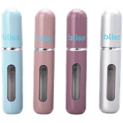 Bliss Atomizer Spray Bottle Set - 4 Pack Leak Proof Refillable Perfume Atomizer Travel Spray Bottle