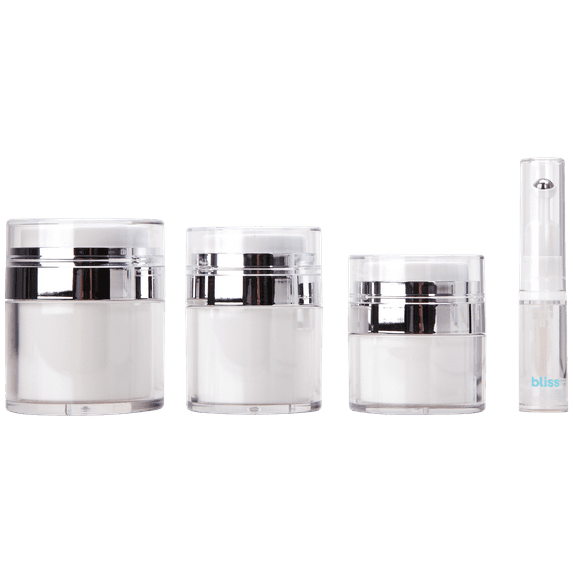 Bliss Travel Jars Set - 4 Piece 15g Leak Proof Travel Size Containers for Toiletries, Liquid, Creams