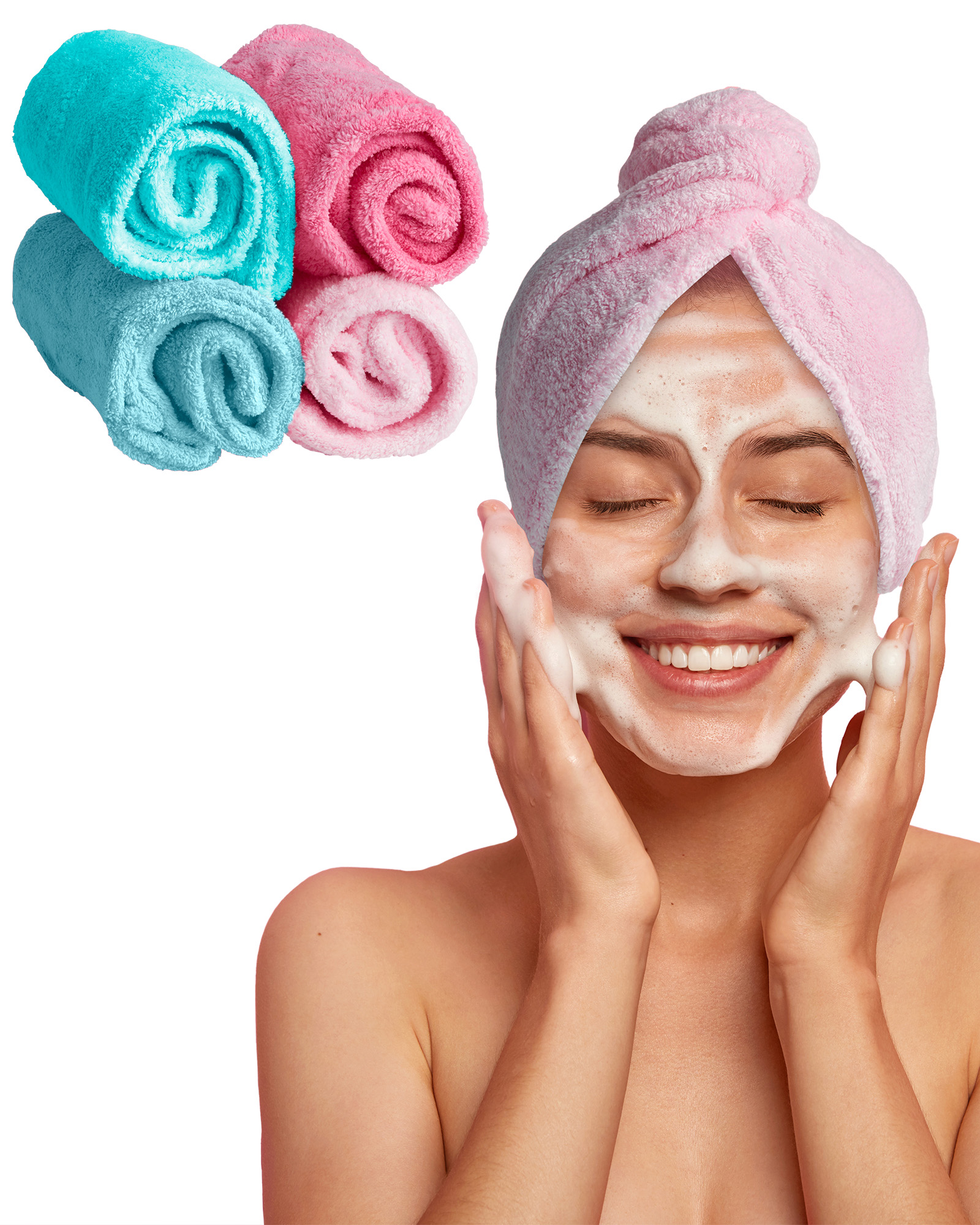 BCZHQQ Microfiber Hair Towel,Super Absorbent Hair Towel Wrap for Women