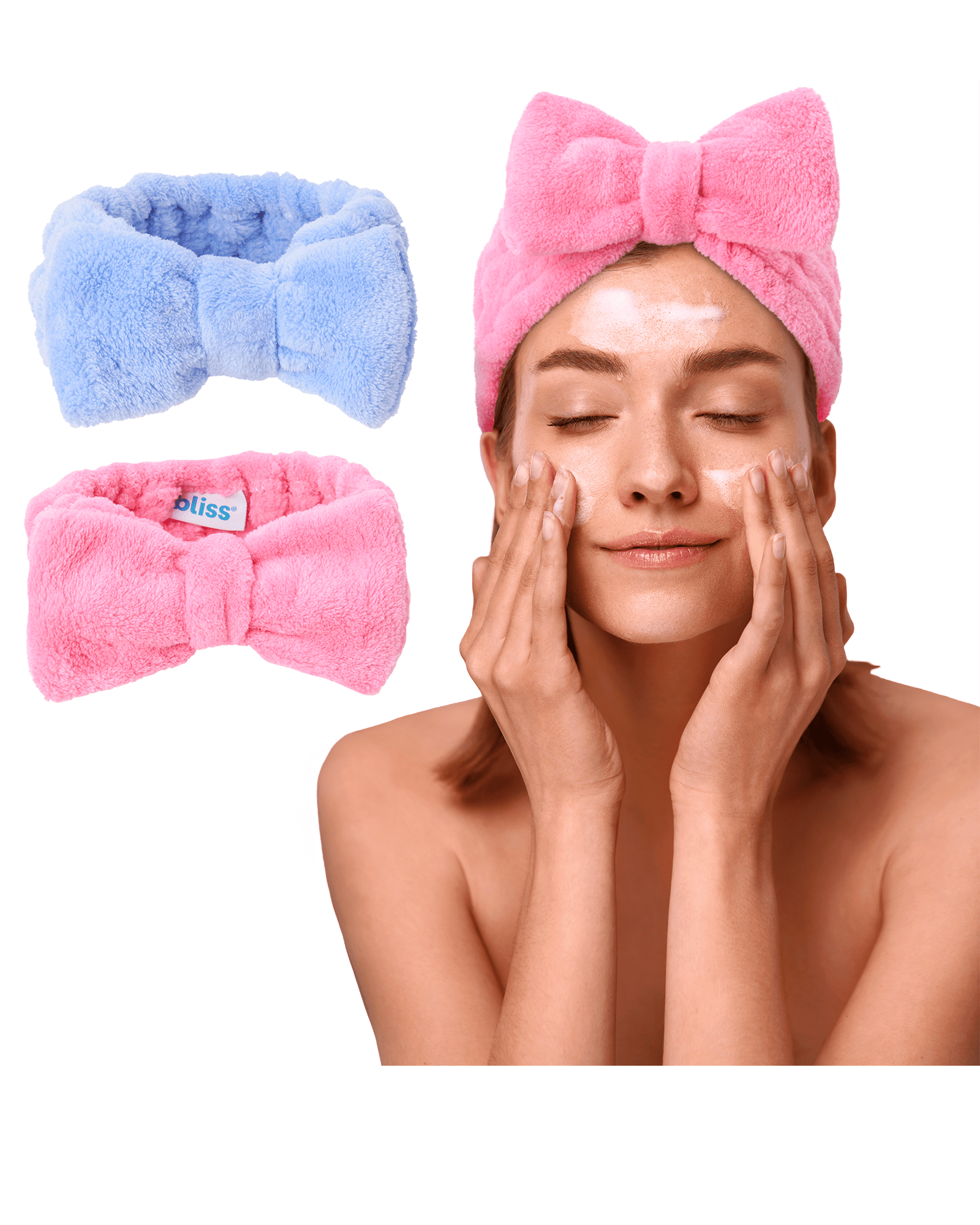 I DEW CARE Pink Tiara Headband  Spa Facial Skincare, Face Wash