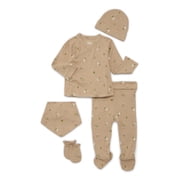 Bliss by Garanimals Baby Layette Pajama, 5-Piece Set, Sizes 0–9M