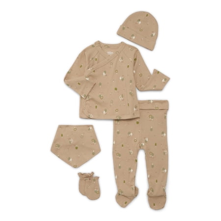 Bliss by Garanimals Baby Layette Pajama, 5-Piece Set, Sizes 0–9M