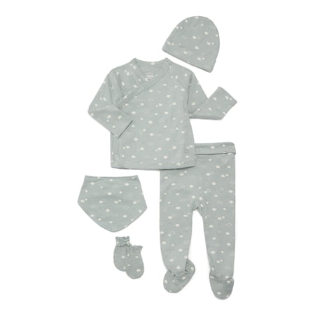 Bliss by Garanimals Baby Layette Pajama, 5-Piece Set, Sizes 0–9M