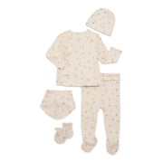 Bliss by Garanimals Baby Layette Pajama, 5-Piece Set, Sizes 0 9M