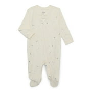 Bliss by Garanimals Baby Boys or Girls Cotton Layette One Piece Footed Sleeper Pajamas, Sizes Newborn-9 Months