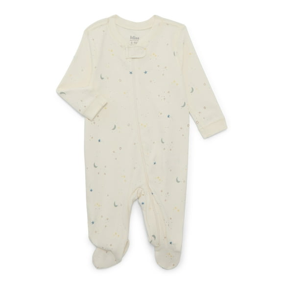 Bliss by Garanimals Baby Boys or Girls Cotton Layette One Piece Footed Sleeper Pajamas, Sizes Newborn-9 Months