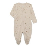 Bliss by Garanimals Baby Boys or Girls Cotton Layette One Piece Footed Sleeper Pajamas, Sizes Newborn-9 Months