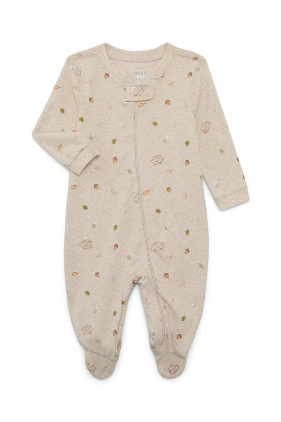 Bliss by Garanimals Baby Boys or Girls Cotton Layette One Piece Footed Sleeper Pajamas, Sizes Newborn-9 Months