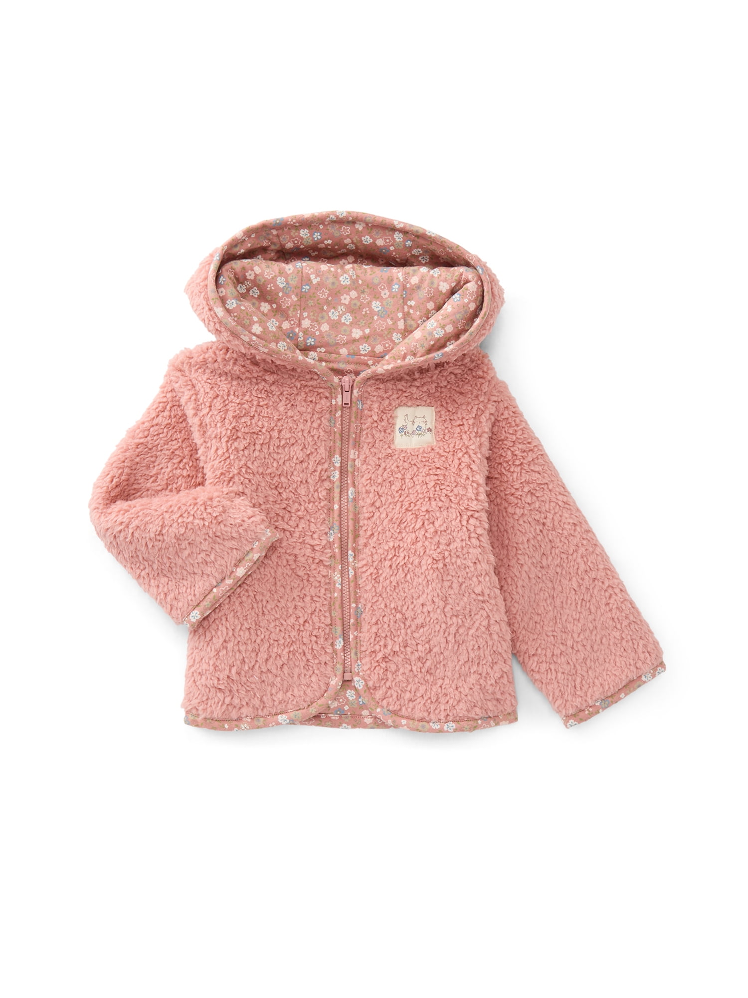 Bliss by Garanimals Baby Boys or Girls Zip-Up Fleece Hoodie, Sizes 6M-24M