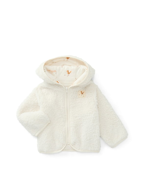 Bliss by Garanimals Baby Boys or Girls Zip-Up Fleece Hoodie, Sizes 6M-24M