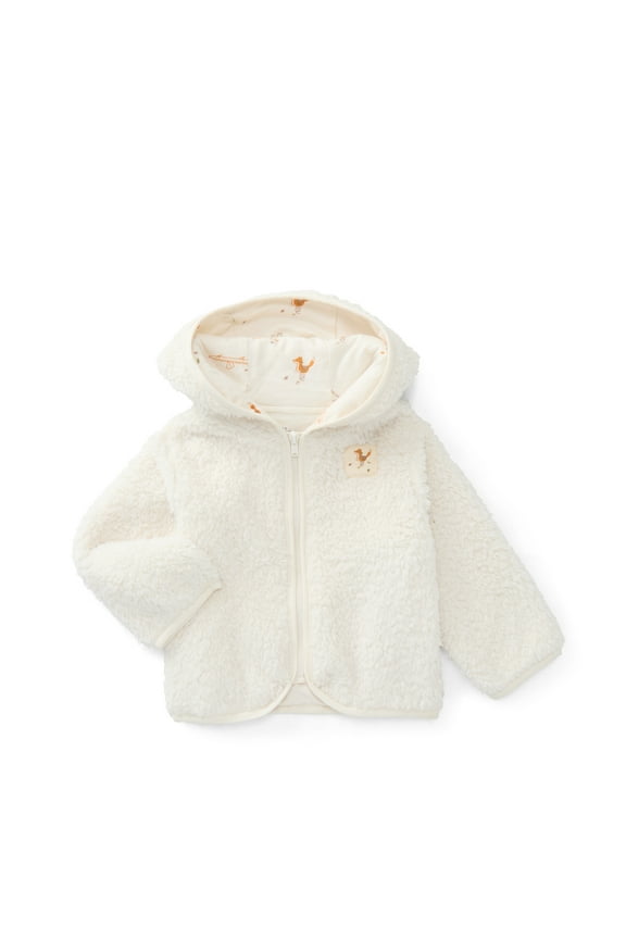 Bliss by Garanimals Baby Boys or Girls Zip-Up Fleece Hoodie, Sizes 6M-24M