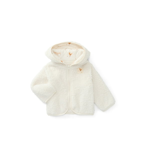 Bliss by Garanimals Baby Boys or Girls Zip-Up Fleece Hoodie, Sizes 6M-24M