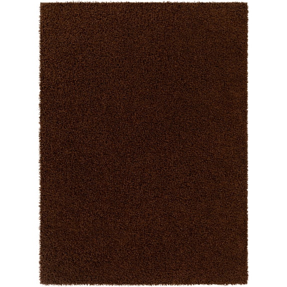 Bliss shag Machine Woven Modern Rugs in Brown